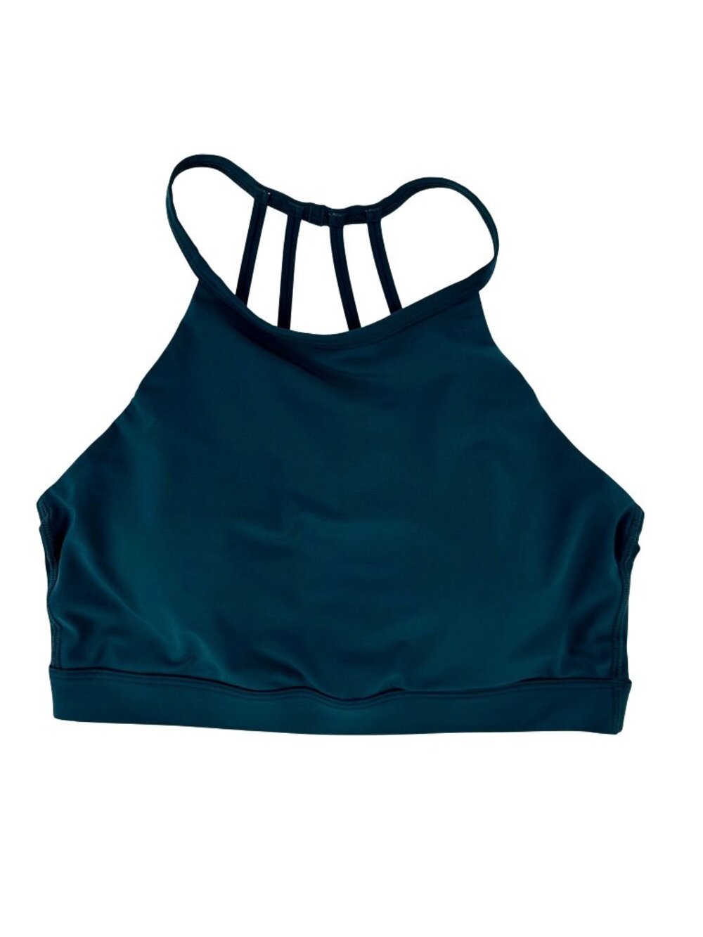 All In Motion High-Neck Strappy Sports Bra Teal Size M